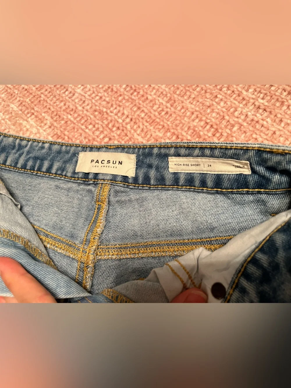 PacSun Light Blue Distressed Denim Shorts